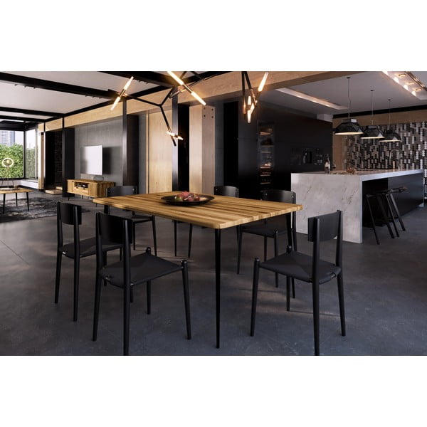 Tölgyfa étkezőasztal 160x90 cm Kula – The Beds-image-1