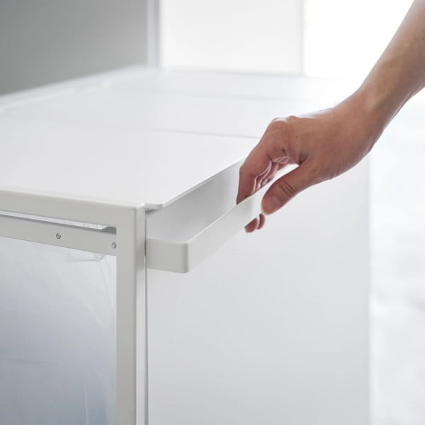 Fehér fém szelektív szemetes Tower – YAMAZAKI-image-3