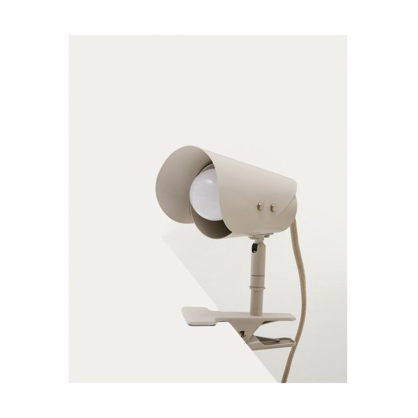 Világosszürke fém asztali lámpa csiptetővel (magasság 16 cm) Jula – Kave Home-image-4
