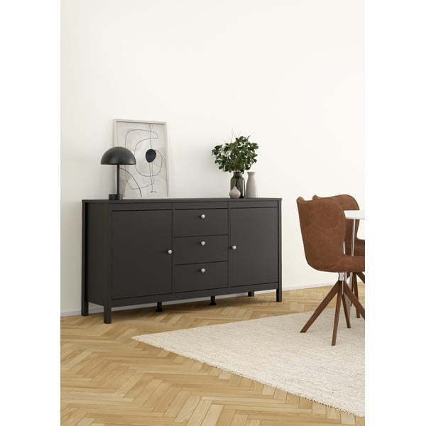 Fekete alacsony komód 152x80 cm Madrid – Tvilum-image-1