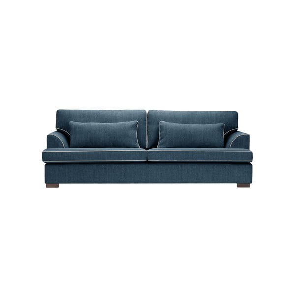 Ferrandine kék 3 személyes kanapé krémszín szegéllyel - Rodier