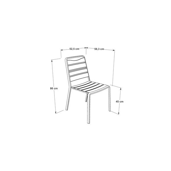 Fehér fém kerti szék szett 4 db-os Spring – Ezeis-image-3