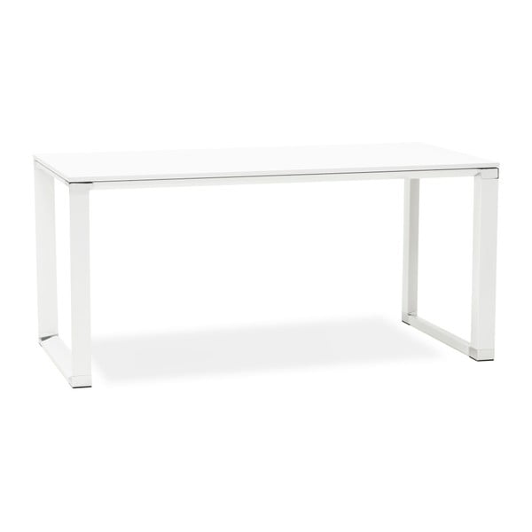 Warner fehér íróasztal fa asztallappal - Kokoon