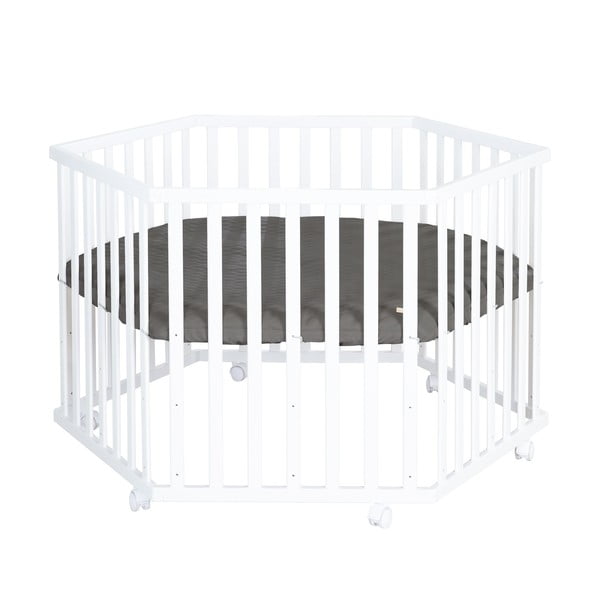 Fehér gurulós járóka állítható magassággal – Roba