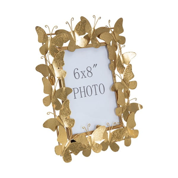 Aranyszínű fém álló képkeret 28x30,5 cm Butterfly – Mauro Ferretti-image-2