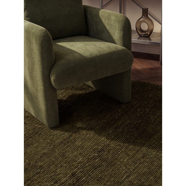 Sötétzöld kézi szövésű gyapjú kerek szőnyeg ø 200 cm Bexley Woolwich – Ted Baker-image-2