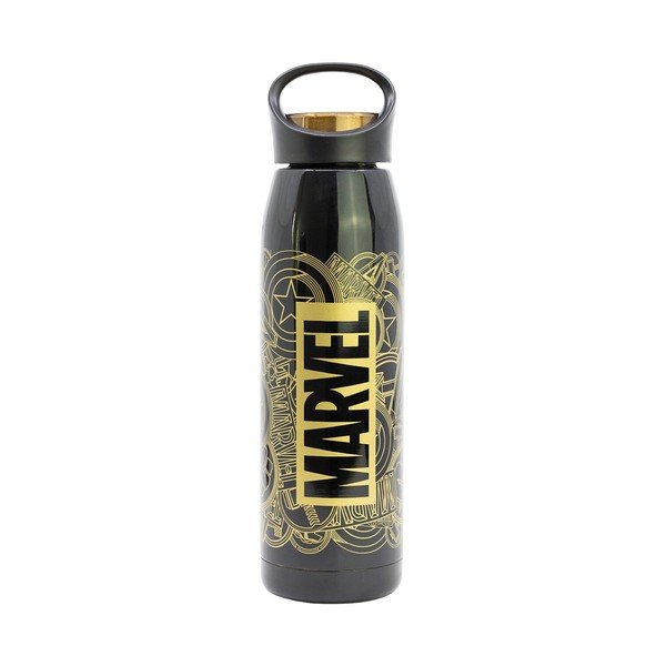 Fekete rozsdamentes acél gyerek termosz 665 ml Marvel – STOR