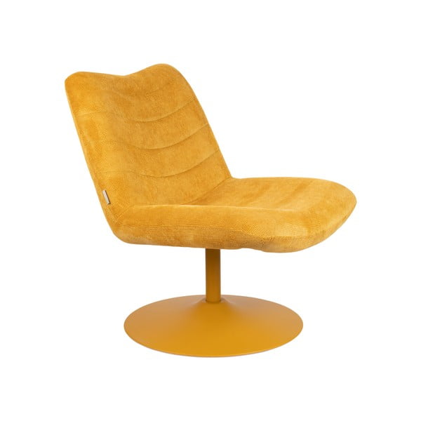 Okkersárga bársony fotel Bubba – Zuiver