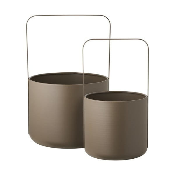 Fém kaspó szett 2 db-os ø 24,5 cm Tule – House Nordic-image-2