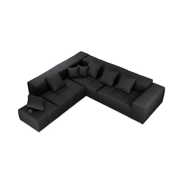 Fekete sarokkanapé (variálható) Rome - Cosmopolitan Design-image-2