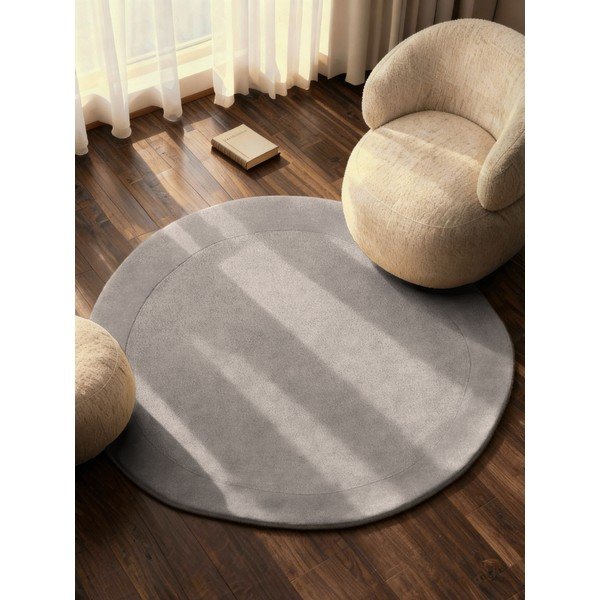 Szürke kézi szövésű gyapjúkeverék kerek szőnyeg ø 160 cm Kari Organic – Villeroy&Boch-image-1