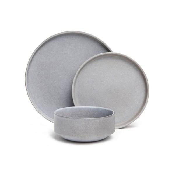 Malia 18 db-os szürke agyagkerámia étkészlet - Bonami selection