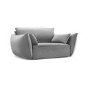 Világosszürke bársony fotel Vanda – Mazzini Sofas