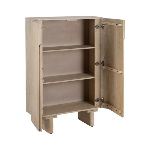 Natúr színű mangófa szekrény 90x138 cm Batel – Ixia-image-2