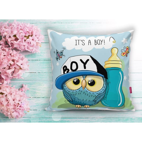 Gyerek párnahuzat 43x43 cm Boy Owl – Mila Home-image-2