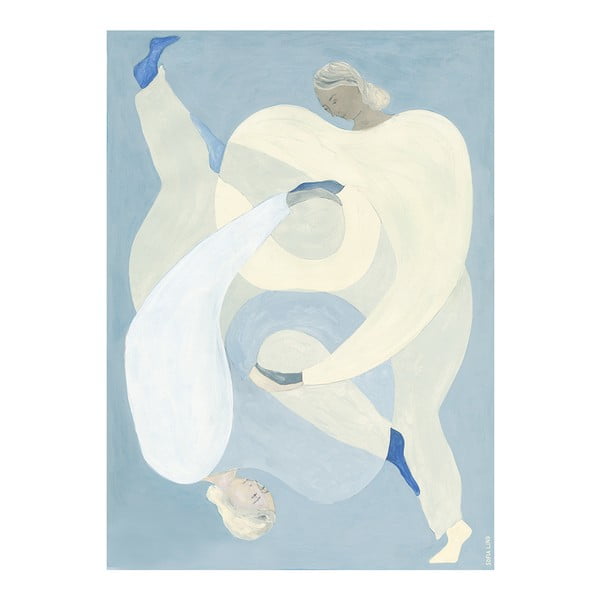 Poszter 50x70 cm Hold You - Blue – Sofia Lind – The Poster Club