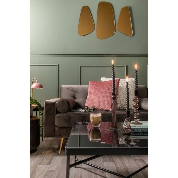 Swirl Bubbles barna üveg gyertyatartó - PT LIVING-image-1