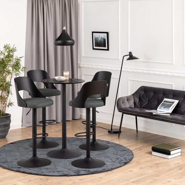 Sötétszürke állítható magasságú bárszék szett 2 db-os (ülésmagasság 84 cm) Lucy – Actona-image-1