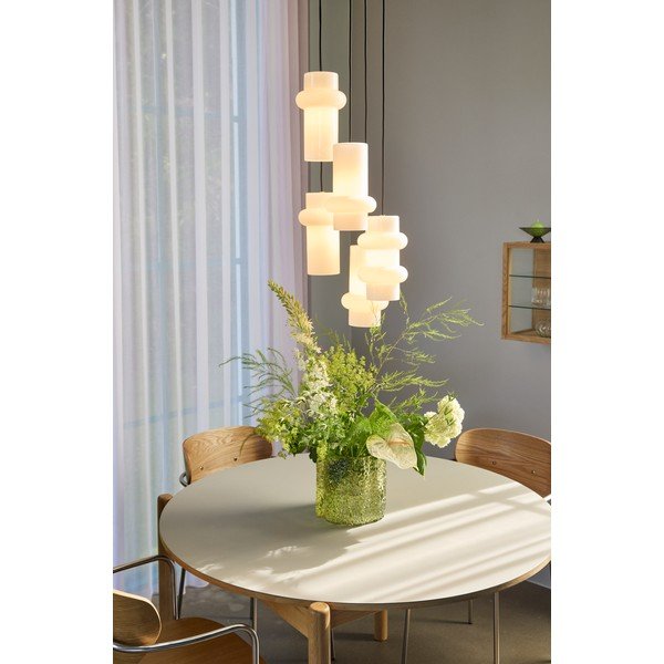 Fehér üveg függőlámpa ø 15 cm Pilule – Hübsch-image-1