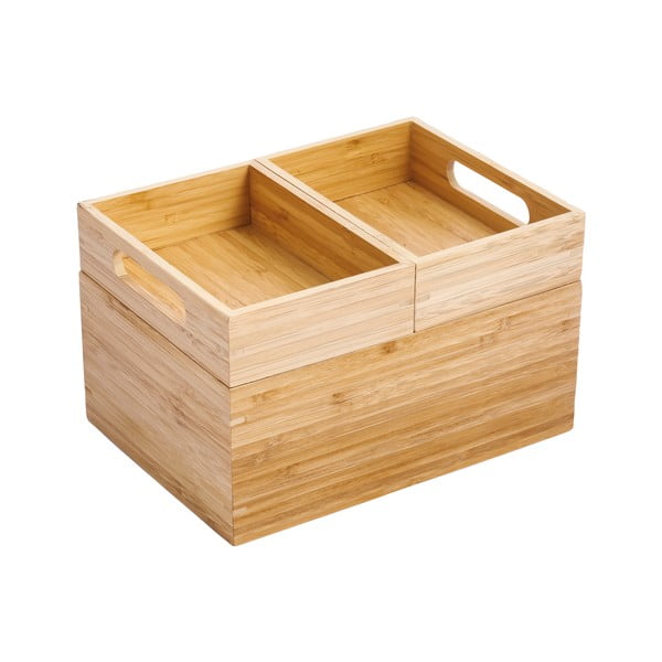 Natúr színű bambusz fürdőszobai rendszerező kozmetikumokhoz Isalys – MSV-image-3