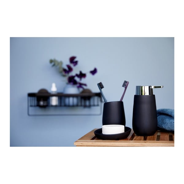 Badi fekete kerámia fogkefetartó pohár - Wenko-image-2