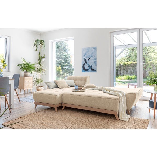 Dazzling Daisy bézs variálható és kinyitható sarokkanapé - Miuform-image-4