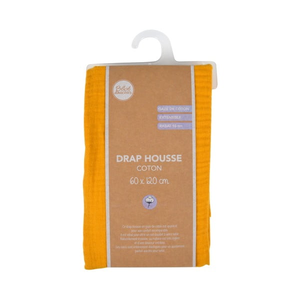 Gumis muszlin gyerek lepedő babaágyhoz 70x140 cm – Bébé Douceur-image-4