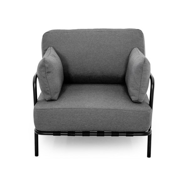 Sötétszürke párnázott kerti fotel Salve – Sit Sit-image-2