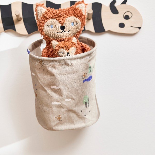 Bézs textil játéktároló kosár szett 2 db-os ø 18x22 cm Foxy – OYOY Mini-image-1
