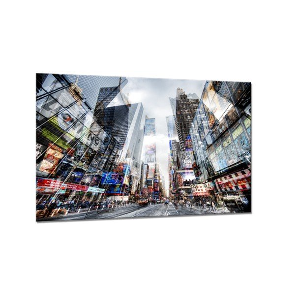 Glas Crown Time Square kép, 80 x 120 cm - Styler-image-2
