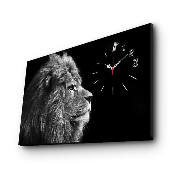 Lion dekoratív falióra, 45 x 70 cm