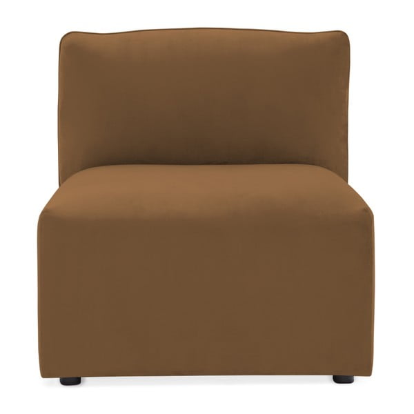Velvet Cube barna kanapé, középső elem - Vivonita