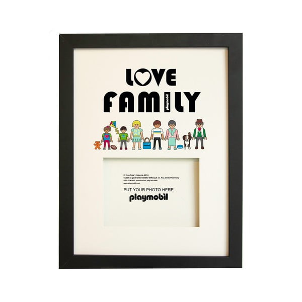 Fekete fali képkeret 30x40 cm Love Family – Playmobil