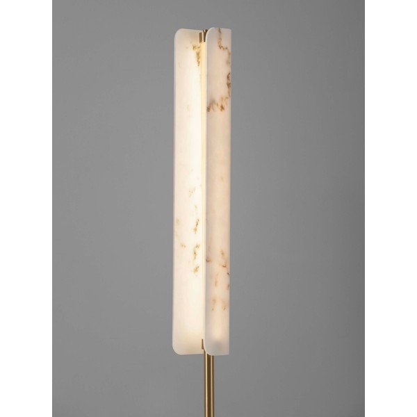 Krémszínű-sárgaréz színű LED állólámpa márvány dekorral (magasság 160 cm) Aider – Nova Luce-image-2