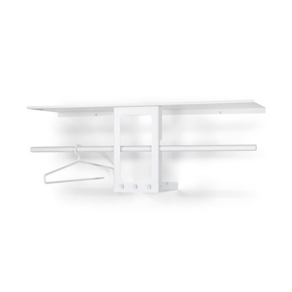 Fehér acél fali fogas polccal 100 cm Luno Small – Spinder Design-image-3
