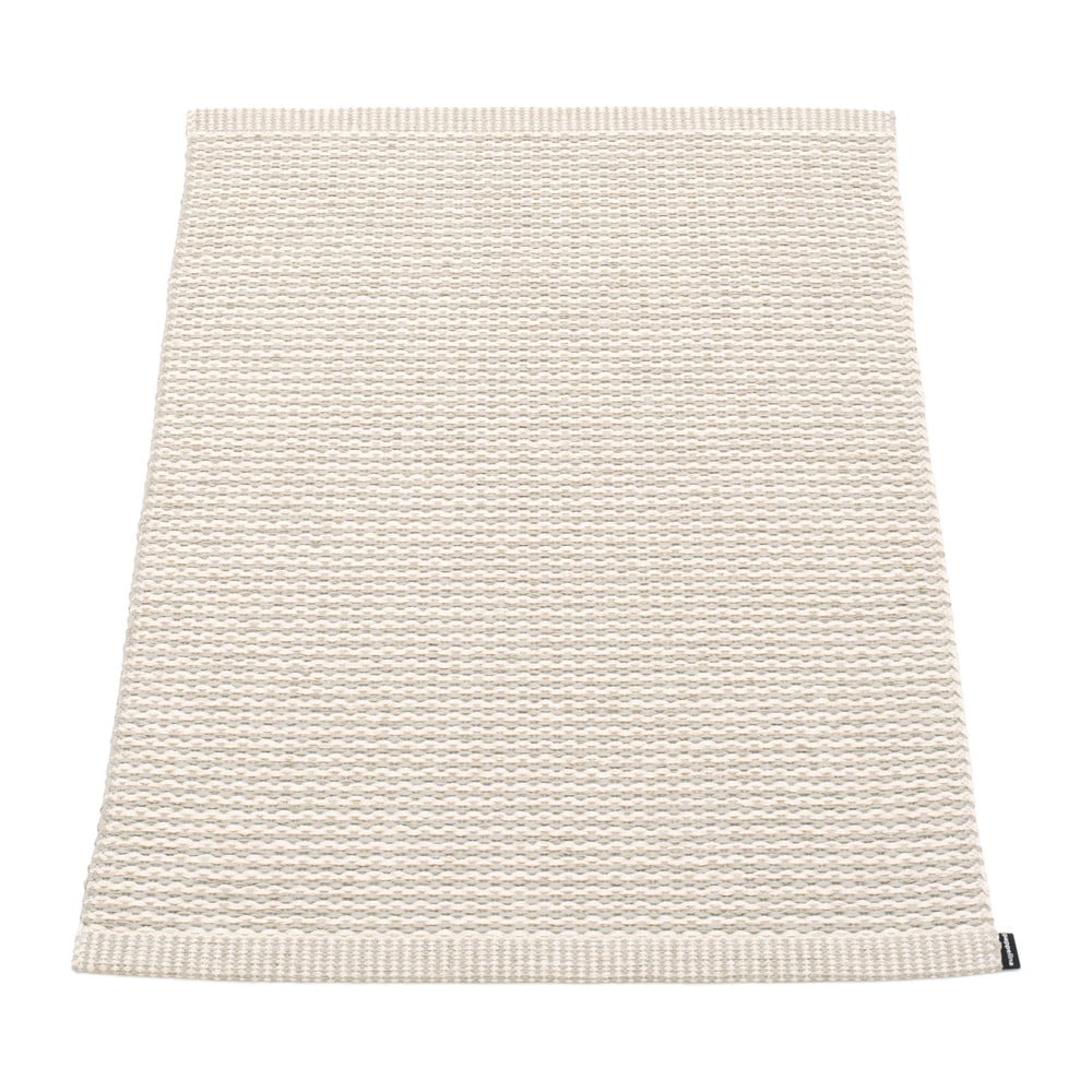 Krémszínű kültéri-beltéri szőnyeg 60x85 cm Mono Linen Vanilla Pappelina