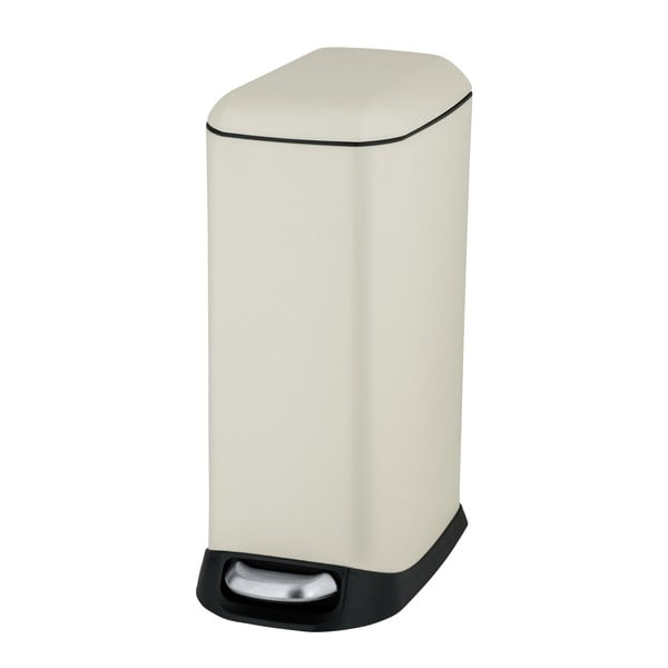 Krémszínű acél pedálos szemetes 20 l Design – Wenko