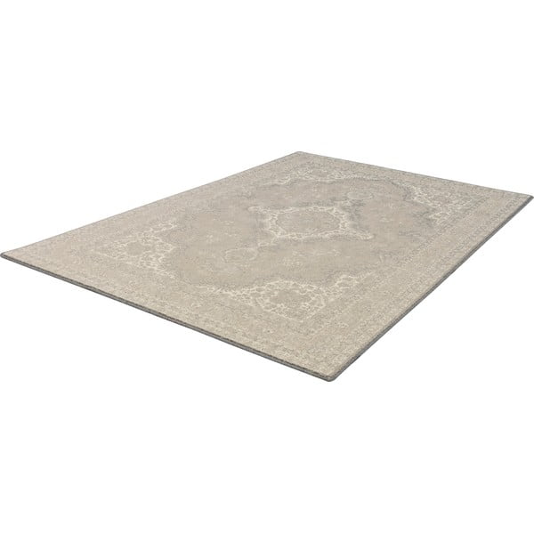 Bézs gyapjú szőnyeg 133x180 cm William – Agnella-image-4