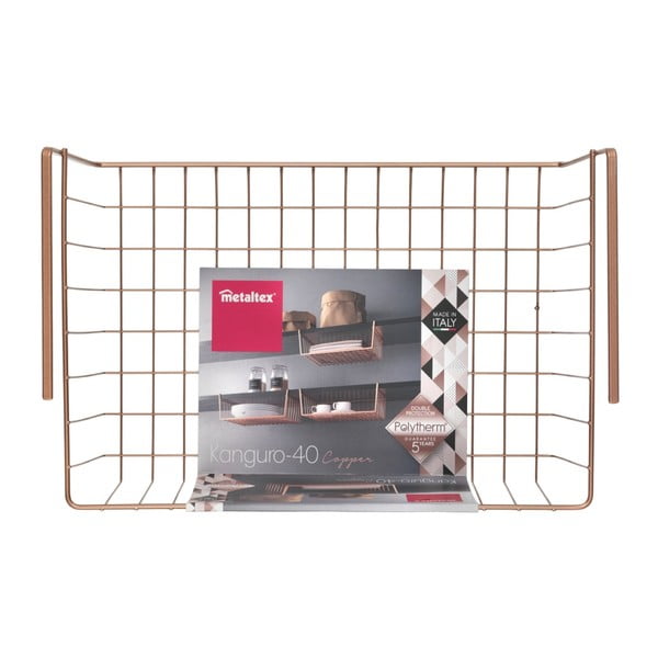Rézszínű függő tároló, szélesség 40 cm - Metaltex-image-4