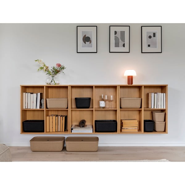 Világosbarna fedeles tárolódoboz szett 2 db-os 23x16x20,5 cm Pulp – Zone-image-1