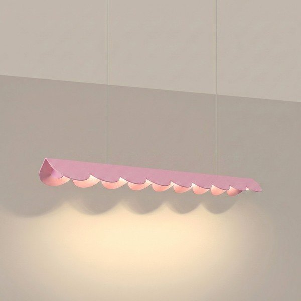 Rózsaszín alumínium LED függőlámpa BISCUIT – Thoro-image-1