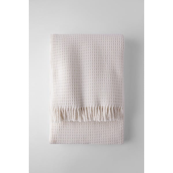 Waffel krémszínű pléd, 140 x 180 cm