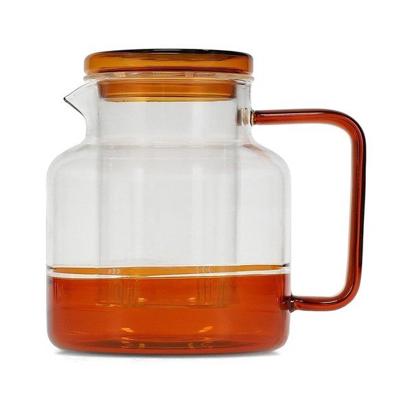 Borostyán színű üveg teáskanna 950 ml Liv – ONA