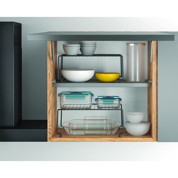 Brooklyn Lava 2 db fekete kiegészítő konyhai polc - Metaltex-image-2