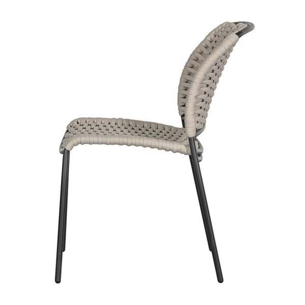 Fekete-bézs fém kerti szék szett 2 db-os Taku – Exotan-image-3