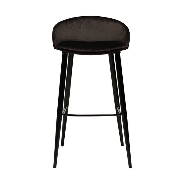 Dual fekete bársony bárszék, magasság 91 cm - DAN-FORM Denmark-image-1