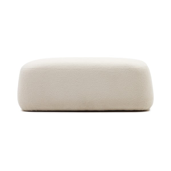 Krémszínű buklé puff Martina – Kave Home-image-2