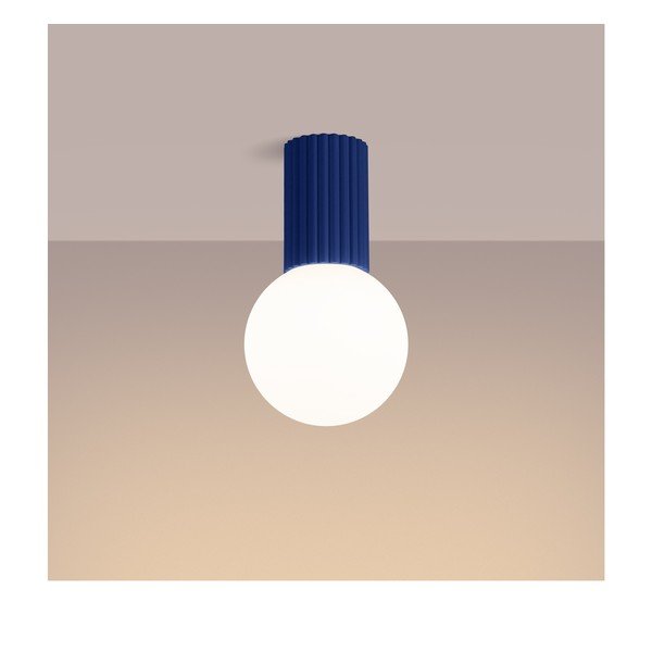 Kék mennyezeti lámpa üveg búrával ø 12 cm Orbital – Sollux-image-2