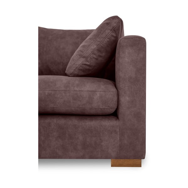 Sötétbarna bőrutánzat sarokkanapé (bal oldali) Hamburg – Scandic-image-4