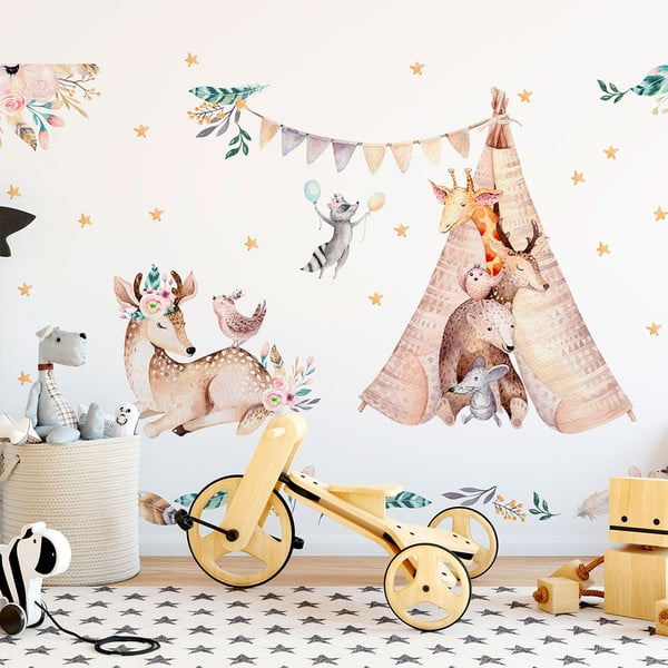 Rabbits Woodland gyerek falmatrica - Ambiance-image-1